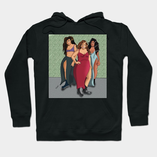 Body Positive Poweful Women Hoodie by Dr Paul Art